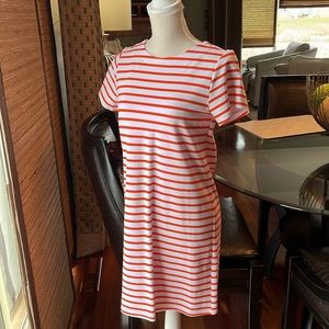 Jude Connally Emma shift dress.  NWT orange and white striped.   Size XS